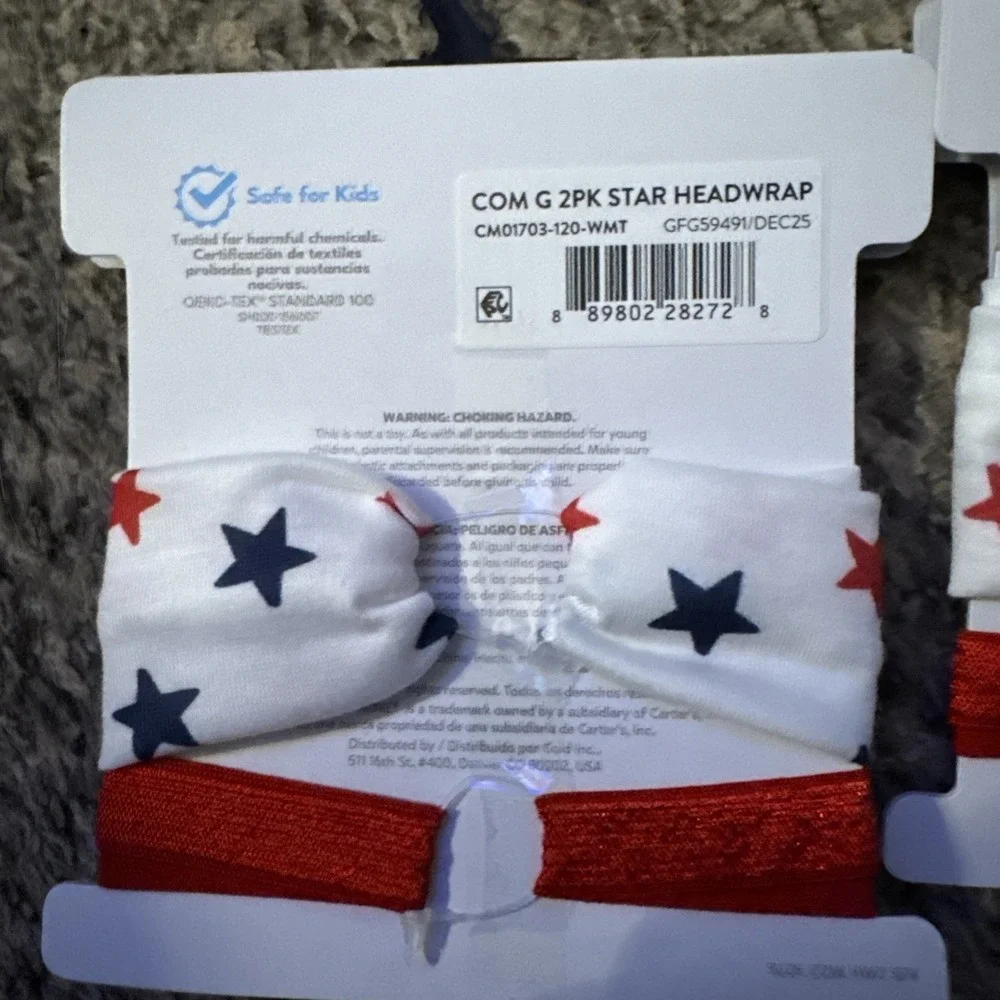 Lot Of 2 Packs Carters Baby Girl Headbands) Total 4 New